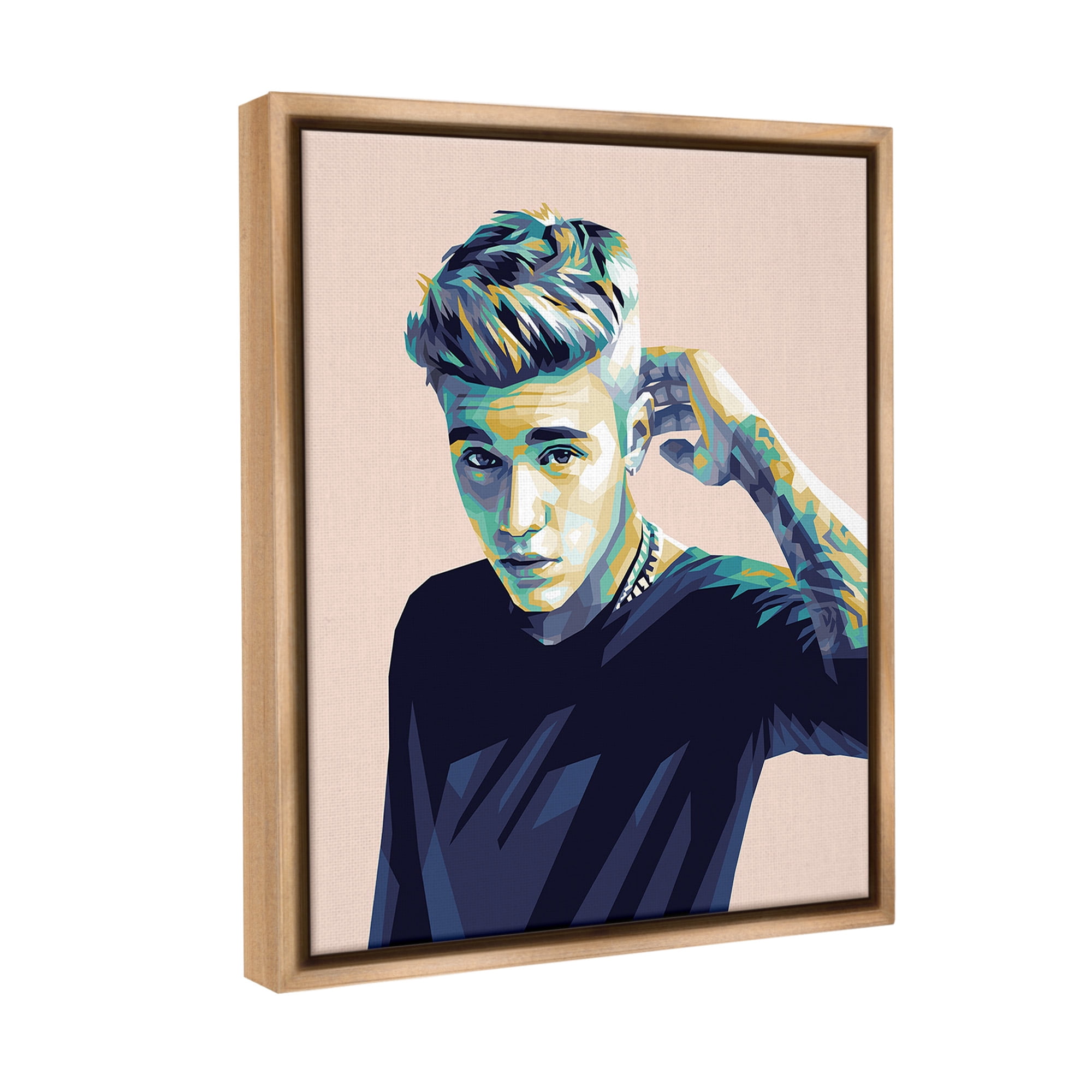 Stupell Industries Justin with Subtle Hues Abstract Painting Brown Floater Framed Canvas Art Print Wall Art, 25 x 31