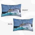 thumbnail image 2 of Rateoe Lighthouse in Havana Pattern Pillow Covers with Invisible Zipper(Pillows are not Included) Standard Pillowcases-20"x30", 2 of 6