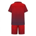 thumbnail image 5 of SDNall Mens Summer Pajamas Men's Fashionable Pajama Set - Short Sleeve Top and Shorts for A Comfortable Sleep (Red,Sizes：S-XXL), 5 of 9