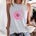 thumbnail image 2 of DTBPRQ Women's Breast Cancer Tshirt Sleeveless Round Neck Fighting Pink Ribbon Breast Cancer Awareness Racerback Tank Top, 2 of 5