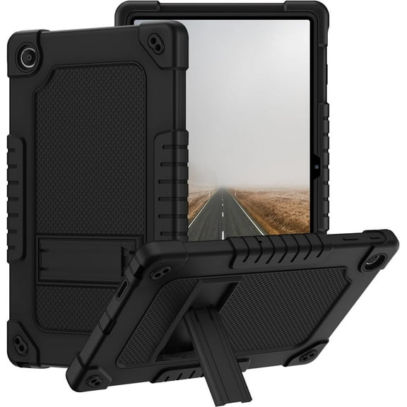 Hoibon for Onn Tablet Pro 11 inch 2023 Model: 100110027 Tablet Case Built in Stand Heavy Duty Hybrid Protective Case Hard Back Shell Case & Shoulder Strap for Walmart Onn Pro 11 - Black
