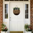 thumbnail image 2 of Eveokoki 11" Welcome Sign for Front Door Porch Farmhouse Round Wreaths Hanging Wooden Sign Wall Decor for Home Christmas Decoration Housewarming Gift Outdoor Indoor, 2 of 5