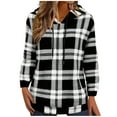 thumbnail image 5 of Neewe Plaid Sherpa Fleece Hoodies for Women Fuzzy Oversized Zip up Hoodie Casual Pullover Hooded Sweatshirt, 5 of 5