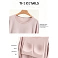 thumbnail image 5 of ZDNIXIAN Women Round Neck Long Sleeve Basic Top ,Soft Stretchy Slim Fit Solid Layering T-Shirt, Casual Crew Neck Base Layer Blouse, Lightweight Breathable Long Sleeve Undershirt, 5 of 5