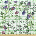 thumbnail image 2 of Ambesonne Floral Fabric by the Yard Upholstery, Lilac Wild Flowers Design, 10 Yards, Green Pale Fuchsia, 2 of 5