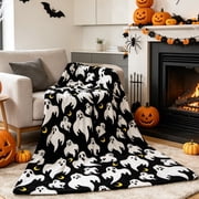 BUTASY Halloween Blanket Halloween Printed Fleece Blanket Soft Throw Blanket Warm Cozy Decorative Nap Blanket All Season Flannel Blanket For Sofa Couch Bedroom Office And Halloween