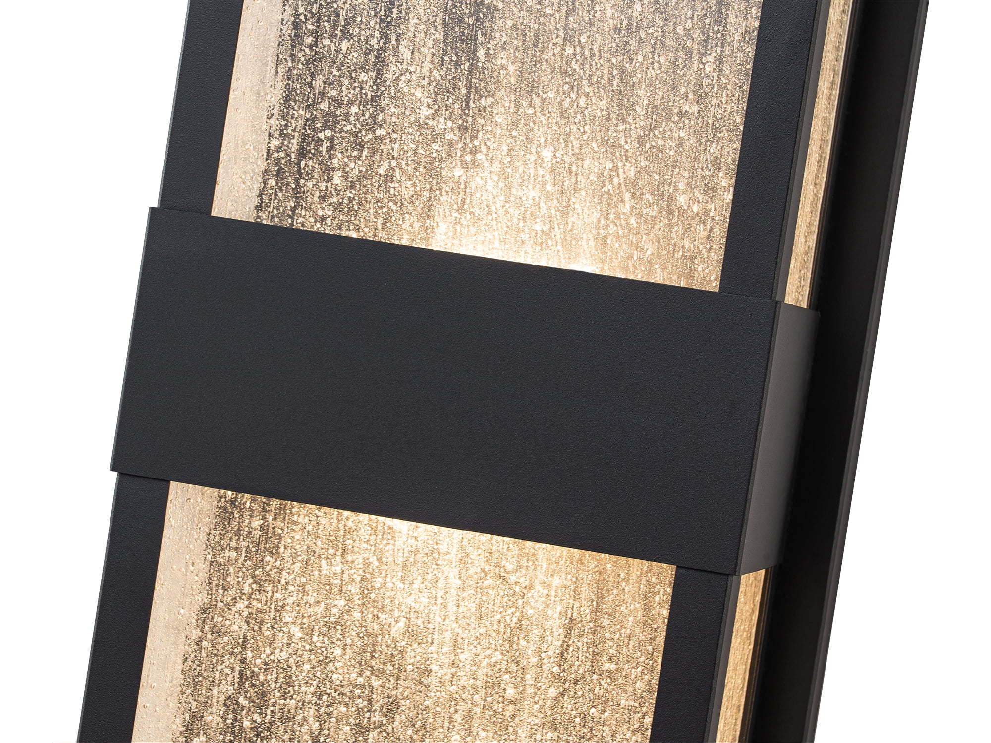 15"H Outdoor Led Wall Sconce with Seeded Glass