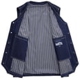 thumbnail image 4 of Purcolt Men's Big and Tall Denim Vests Button Up Sleeveless Stretchy Jean Jacket Outdoor Fishing Work Utility Vest Outerwear Vest with 4 Pockets, 4 of 8