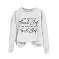 thumbnail image 2 of 50% Off Clearance Fall Sweatshirts for Women Women's Thank God Trust God Long Sleeved Hoodie, 2 of 3