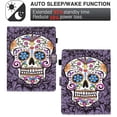 thumbnail image 2 of Universal 10 inch Tablet Case, Slim Folio Protective Case Cover with Kickstand for iPad 10.2/iPad 9.7/Onn 10.1/Samsung Tab A7/Galaxy Tab A 10.1 inch all 9.5-10.5 inch Tablet,Skull, 2 of 7