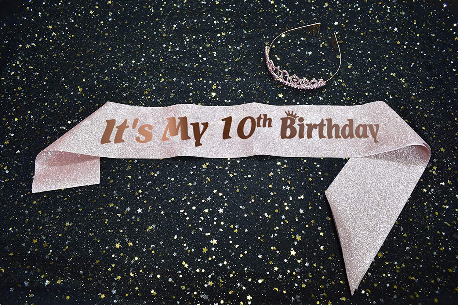 Silver 10th Birthday Tiara and Sash 10th Birthday Gifts 10th Birthday Party Supplies and Decorations 10th Silver Satin Sash 10 & FABULOUS Happy 10th Birth 10th Birthday Decorations Party Supplies 