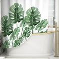 183X213Cm Monstera Shower Curtain Summer Green Tropical Plants Bathroom