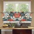 thumbnail image 7 of Ryvnso Rrtro Flower Leaf Curtains Sets Short Curtain Rod Pocket Half Window Cafe Farmhouse Tier 2 Panels 57"W x 36"L, 7 of 7