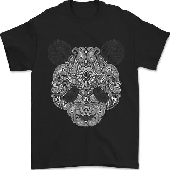 Tee With Paisley Panda Bear Mens S-5XL T-Shirt