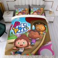 thumbnail image 4 of Paula y Amigos Conjunto de sábanas temático, trío de piezas, cómodo y amigable con la piel, diseño único, regalo de decoración para el hogar para familiares, amigos y fans,140cm *210cm, 4 of 6