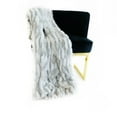 thumbnail image 3 of Plutus Brands Plutus White Silver Snow Chinchilla Faux Fur Luxury Throw Blanket, 70L x 90W, 3 of 3