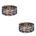 thumbnail image 4 of Brazalete de cuero multicolor Minnieouse Multi-capas Cheque Blanco negro, 4 of 6