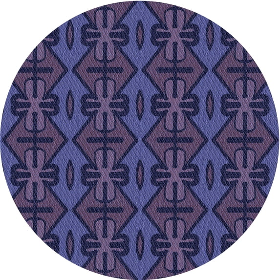 Ahgly Company Machine Washable Indoor Square Transitional Slate Blue Area Rugs, 3' Square