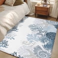 thumbnail image 5 of Summer Marine Life Washable Area Rugs 4'x6', Ocean Corals Coastal Starfish Conch Low Pile Throw Living Room Rug Non-Slip Sturdy Edge Binding Carpet for Indoor Entryway Bedside Kitchen, 5 of 9