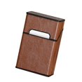 thumbnail image 1 of Estuche de cuero para cigarrillos Estuche creativo de cuero sintético para cigarrillos Estuche de cuero para cigarrillos para hombres y mujeres, marrón, 1 of 1