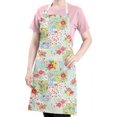thumbnail image 5 of Pioneer Flower Floral Print Pattern Apron for Women and Men, Cotton Linen Waterproof with Pockets, Adjustable, 33x27 Inch for Kitchen, Gardening, BBQ, Salon, 5 of 6