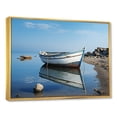 thumbnail image 2 of Designart "Lakeside Boat Landscape I" Coastal Boat Floater Framed Wall Art Prints, 2 of 5