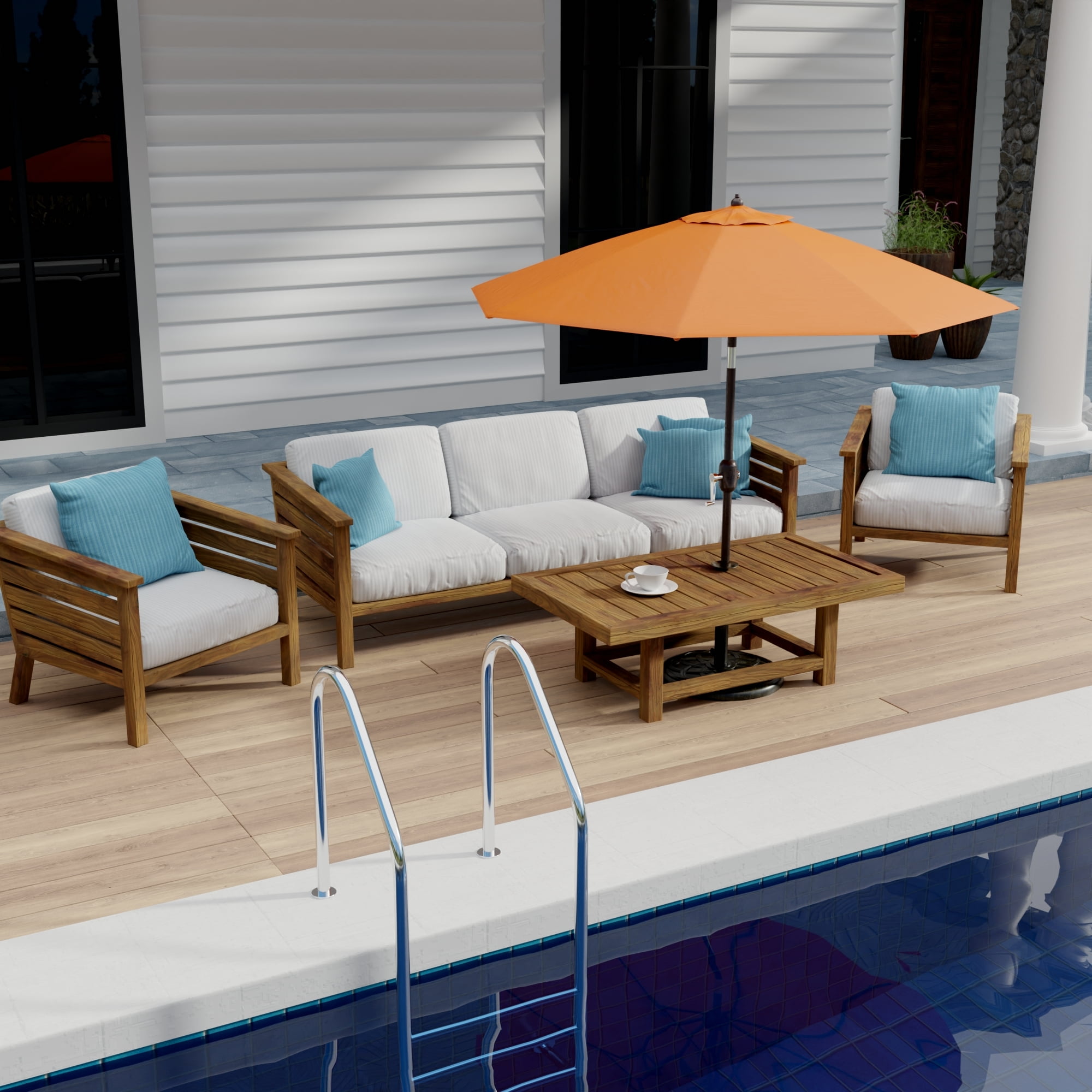 black and biege striped patio umbrella Best Choice Products 10ft Outdoor Steel Market Patio Umbrella w/ Crank, Tilt Push Button, 6 Ribs