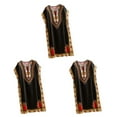 thumbnail image 1 of maskred Femmes de la Mode Plage Vacances Robe Boho Ethnique Élégante Robe en Vrac Noir 3Set, 1 of 6