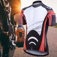 thumbnail image 3 of Jersey de ciclismo de manga corta con absorción de sudor para hombre Ropa de ciclismo para deportes al aire libre Rojo M, 3 of 8
