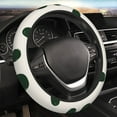 thumbnail image 6 of Bingfone Abstract Green Polka Dot Steering Wheel Cover - Universal 15 Inches Car Steering Wheel Covers Grip Auto Internal Accessories, 6 of 6