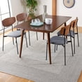 thumbnail image 3 of SAFAVIEH Braided Evangeline Bordered Machine Washable Reversible Area Rug, Grey, 8' x 8' Square, 3 of 13