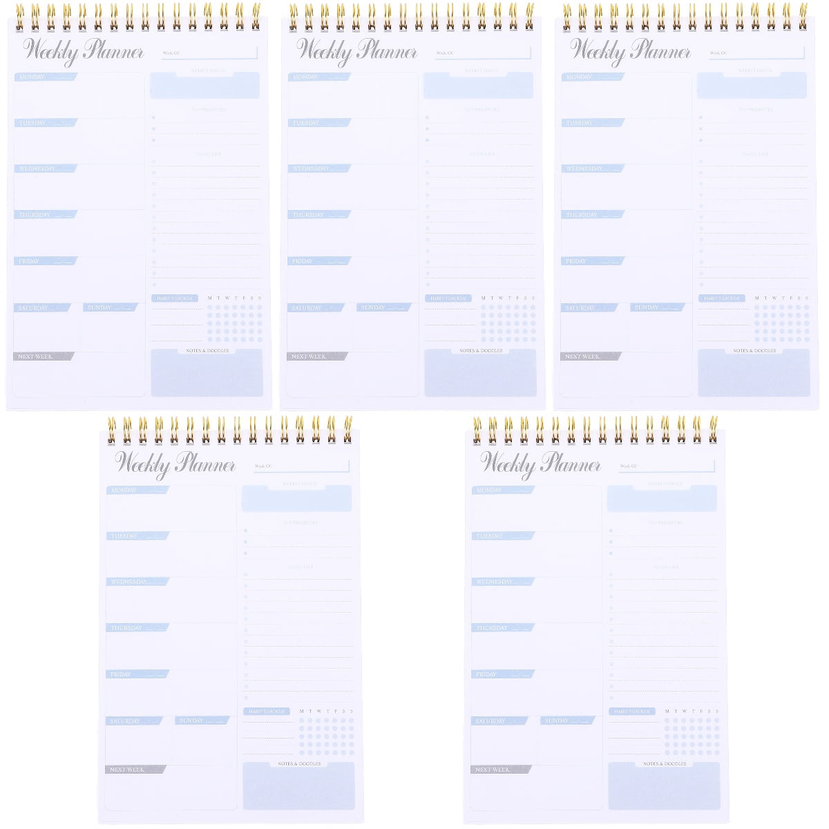 BEADCEST Tear Off Planner Notepad White Paper for Daily Planning 5Pcs