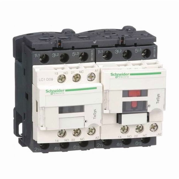 IEC Magnetic Contactor, 1NC/1NO, 120V AC, 3 P, Reversing, Screw Clamp