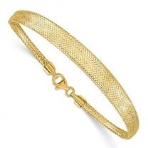 Primal Gold 14 Karat Yellow Gold Stretch Mesh Graduated Bracelet