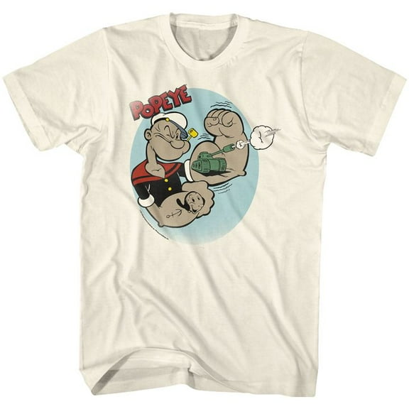 Popeye Tattoos Natural Adult T-Shirt 4Xl