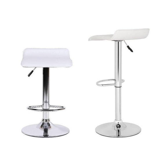 Heavenly Collection White Adjustable Stool