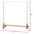 Rolling Z Rack - Heavy Duty Garment Rack with Orange Base - Adjustable ...