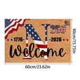 thumbnail image 3 of 250 Anniversary Usa Door Mat – Patriotic Door Mat Personalized,Patriotic Welcome Doormat,A To Z 26 Letters Memorial National Day Floor Mats,Non-Slip Freedom Memorial Day Porch Front Decor, 3 of 4