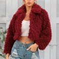 thumbnail image 2 of LYXSSBYX Womens Winter Coats Women Solid Color Winter Lapel Warm Faux Furry Faux Jacket Long Sleeve Outerwear, 2 of 9