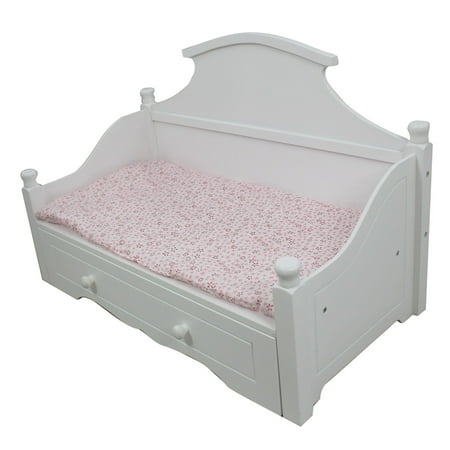 Olivia's Little World Doll Furniture Trundle Bed in White