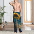 thumbnail image 6 of Lsque Sunflower Castle Starry Sky Print Men's Pajama Pants, Lounge Pant - Comfortable Home Wear,Elastic Waistband, Stylish Design-Small, 6 of 9