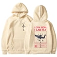 thumbnail image 2 of Sudadera con capucha estampada para hombre LOOK MOM I CAN FLY, ropa creativa con cuello redondo, sudadera de moda de gran tamaño, sudadera con capucha de cuello redondo para hombre, 2 of 5