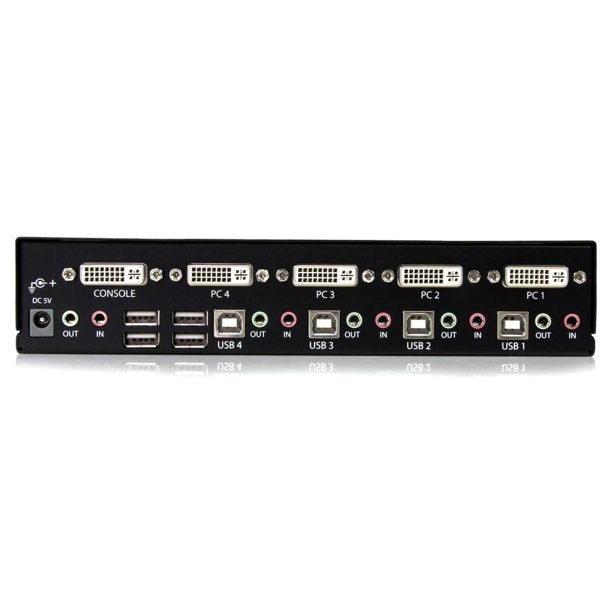 StarTech 4-Port DVI USB KVM Switch with Audio and USB 2.0 Hub