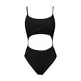 thumbnail image 5 of UFOUND Ladies Bathing Suits Womens Neck Hollow Front Lace Up Back High Cut Monokini Swimsuit Soft Beach Summer Swim Wear L, 5 of 5