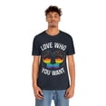 thumbnail image 4 of Love Who You Want Gay Pride LGBTQ+ Elephant Rainbow Hearts S-3XL, 4 of 8