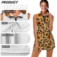 thumbnail image 5 of Garronmavis Golf Dress for Women Size XS Lightweight Casual Tennis Dress Half Zip Sleeveless Summer Sport Dresses Sports Outfits, Leopard Sunflower, 5 of 7