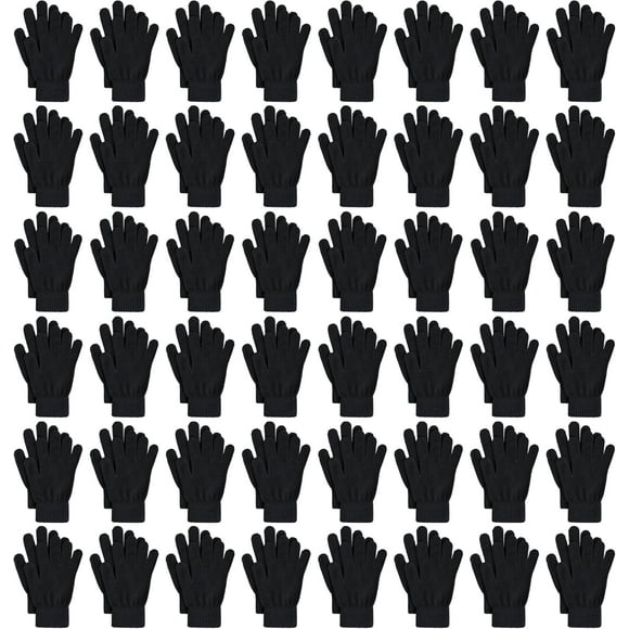 48 Pairs Winter Gloves Knit Warm Gloves Magic Glove Bulk Pack Christmas Gift for Men Women Teens Homeless Cold Weather