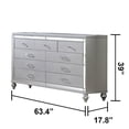 thumbnail image 2 of JERFIT Queen 5-Piece Bedroom Set with Fireplace Headboard & TV Footboard, Gray Upholstered Wood Bed, Dresser, Nightstand, Chest for Modern Master Suite, 2 of 10