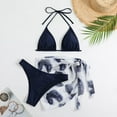 thumbnail image 5 of Efsteb High Waisted Bikini Sets for Women V Neck Bathing Suit Bikini Print Summer Beach Two Piece Swimsuits High Waist Swimwear (Blue,M), 5 of 7