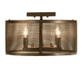 thumbnail image 7 of Meyda Tiffany 233547 Cilindro Rame 4 Light 15" Wide Semi-Flush Drum Ceiling Fixture -, 7 of 7